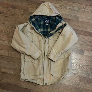 Vintage plaid lined woolrich jacket